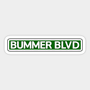 Bummer Blvd Street Sign Sticker